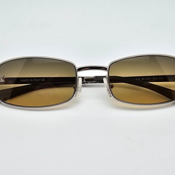 Celine SC1019 Col. 579 Silver Frame Yellow Gradient Flash Gold Lens Sunglasses - Picture 12 of 14